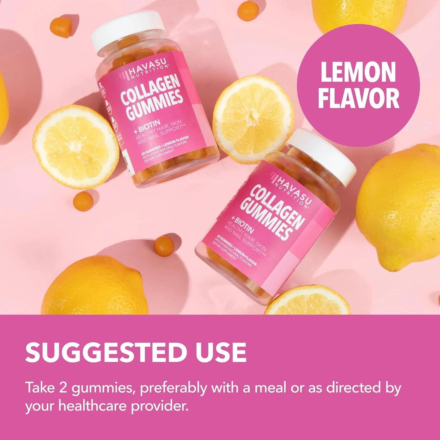 پاستیل کلاژن برای زنان و مردان با 2500 میکروگرم بیوتین، زینک، ویتامین C و E - پاستیل کلاژن هیدرولیز شده برای حمایت از مو، پوست و ناخن - پاستیل بیوتین و کلاژن - طعم لیمو - 30 سروینگ پاستیل کلاژن برای زنان و مردان با 2500 میکروگرم بیوتین، زینک، ویتامین C و E - پاستیل کلاژن هیدرولیز شده برای حمایت از مو، پوست و ناخن - پاستیل بیوتین و کلاژن - طعم لیمو - 30 سروینگ