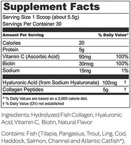 مخلوط زیبایی دریایی کلاژن برای بانوان - پودر دریایی هیدرولیز شده، اسید هیالورونیک، بیوتین، ویتامین C برای مو، ناخن، پوست، مفاصل، ضد پیری بانوان (30 سروینگ) مخلوط زیبایی دریایی کلاژن برای بانوان - پودر دریایی هیدرولیز شده، اسید هیالورونیک، بیوتین، ویتامین C برای مو، ناخن، پوست، مفاصل، ضد پیری بانوان (30 سروینگ)
