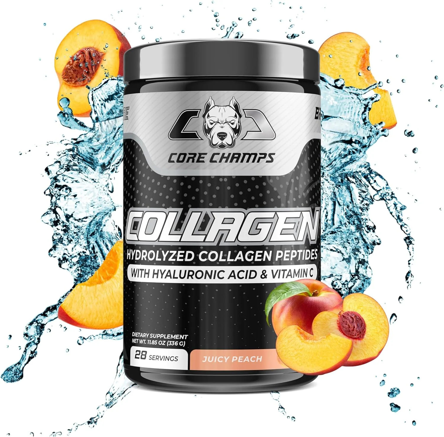 کلاژن کور چمپز | پپتیدهای هیدرولیز شده برای مو، پوست، ناخن، استخوان و مفاصل سالم | اسید هیالورونیک و ویتامین C | گاوی تغذیه شده با علف | از نظر بالینی ثابت شده | 28 سروینگ، 336 گرم | هلو آبدار کلاژن کور چمپز | پپتیدهای هیدرولیز شده برای مو، پوست، ناخن، استخوان و مفاصل سالم | اسید هیالورونیک و ویتامین C | گاوی تغذیه شده با علف | از نظر بالینی ثابت شده | 28 سروینگ، 336 گرم | هلو آبدار