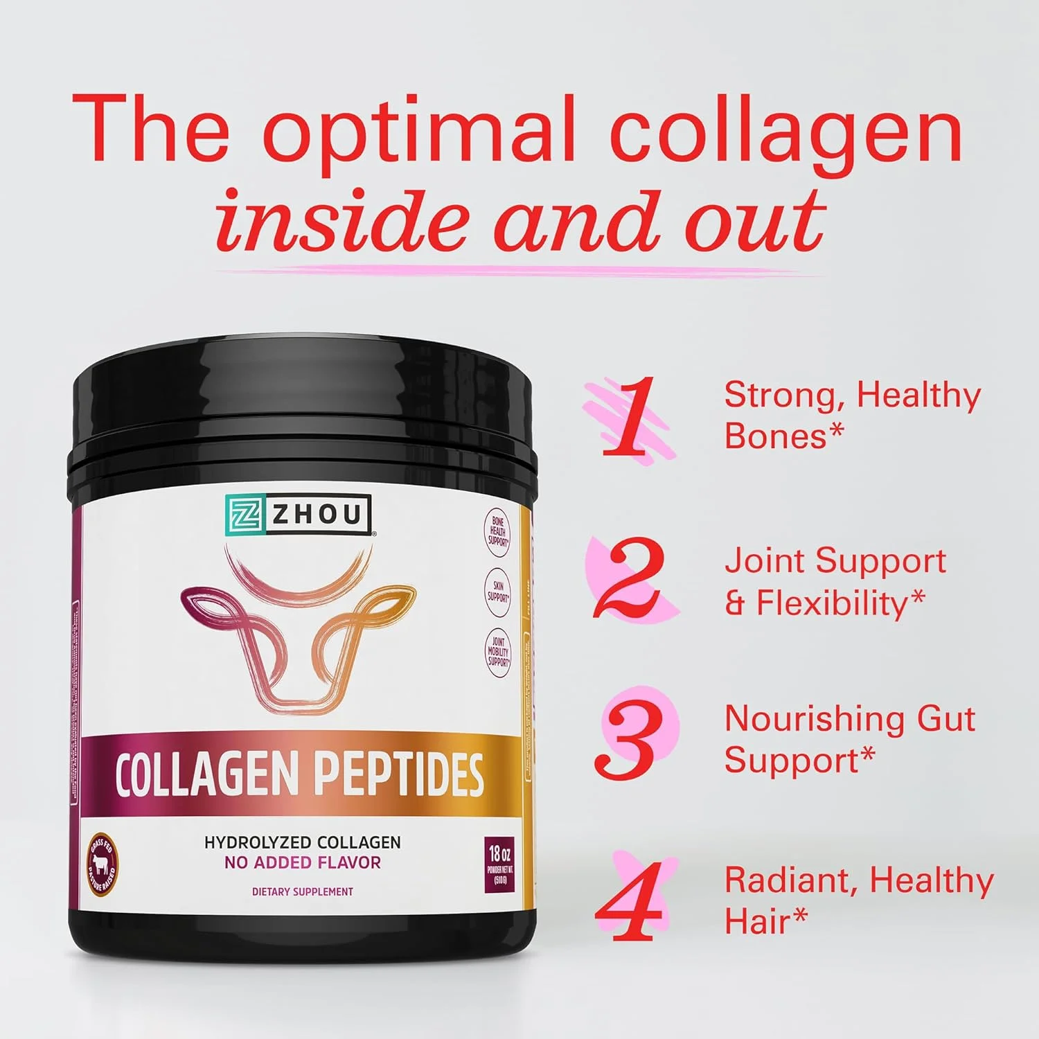 پودر پروتئین کلاژن پپتید هیدرولیز شده 510 گرم - مکمل برای پشتیبانی از مفاصل و استخوان های حیاتی، پوست درخشان، مو و ناخن های قوی، سلامت دستگاه گوارش - بدون طعم، بدون هورمون، تغذیه شده با علف و پرورش یافته در مراتع پودر پروتئین کلاژن پپتید هیدرولیز شده 510 گرم - مکمل برای پشتیبانی از مفاصل و استخوان های حیاتی، پوست درخشان، مو و ناخن های قوی، سلامت دستگاه گوارش - بدون طعم، بدون هورمون، تغذیه شده با علف و پرورش یافته در مراتع