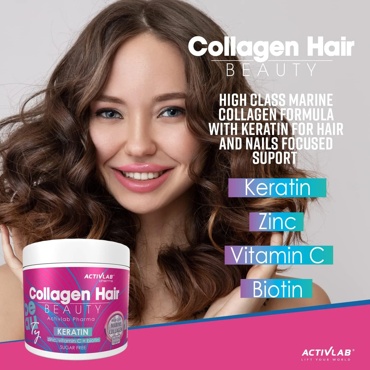 کلاژن زیبایی مو | ظرف 200 گرمی | بازسازی و موهای سالم | طعم تمشک-توت فرنگی | 7 ماده فعال | کلاژن دریایی، کراتین، ویتامین C، روی و بیوتین کلاژن زیبایی مو | ظرف 200 گرمی | بازسازی و موهای سالم | طعم تمشک-توت فرنگی | 7 ماده فعال | کلاژن دریایی، کراتین، ویتامین C، روی و بیوتین