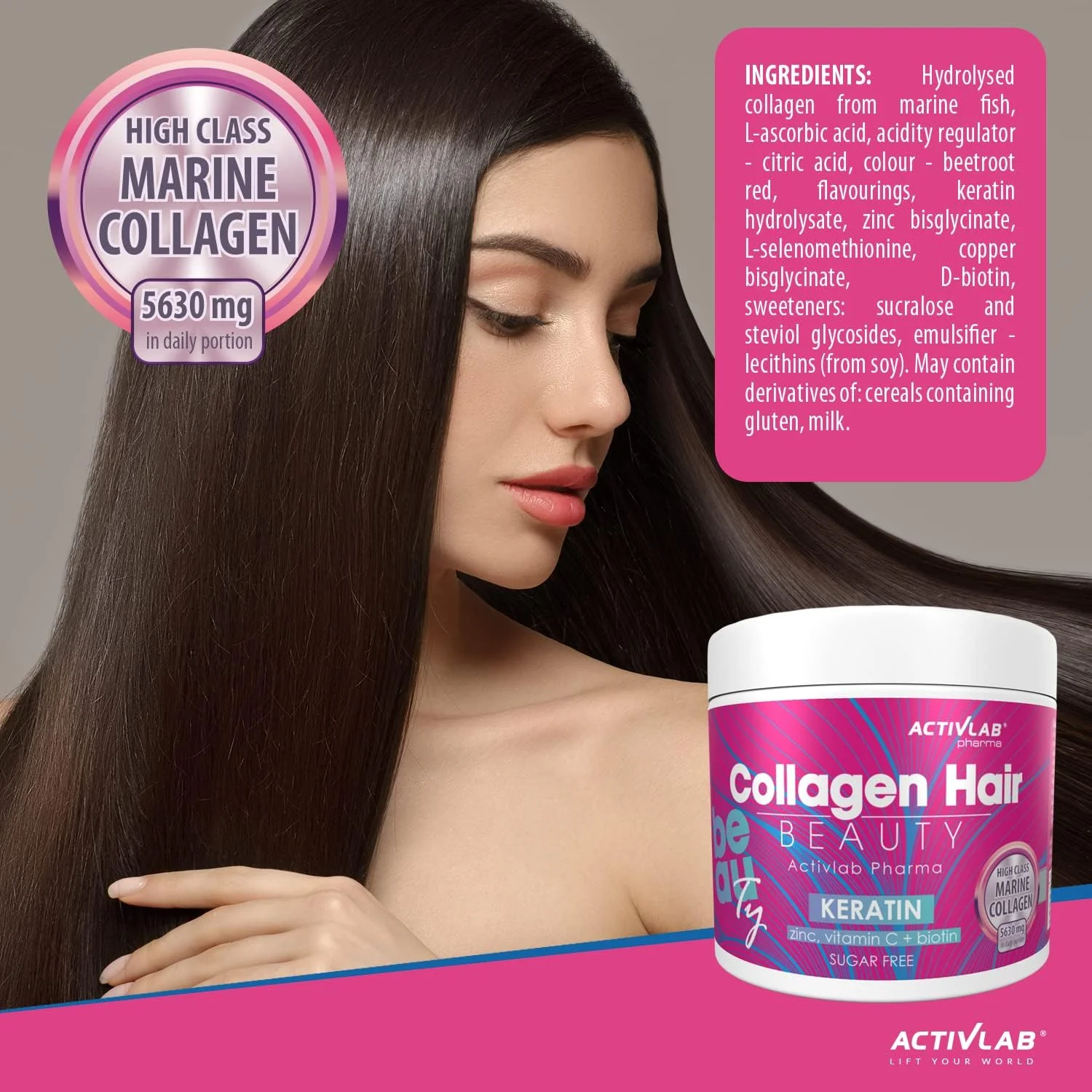 کلاژن زیبایی مو | ظرف 200 گرمی | بازسازی و موهای سالم | طعم تمشک-توت فرنگی | 7 ماده فعال | کلاژن دریایی، کراتین، ویتامین C، روی و بیوتین کلاژن زیبایی مو | ظرف 200 گرمی | بازسازی و موهای سالم | طعم تمشک-توت فرنگی | 7 ماده فعال | کلاژن دریایی، کراتین، ویتامین C، روی و بیوتین