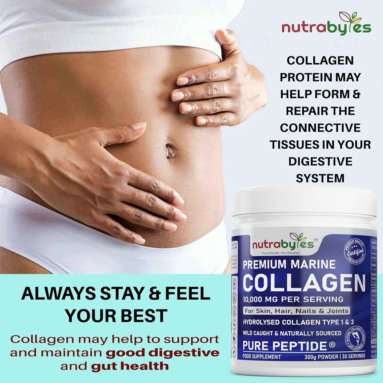 پودر کلاژن دریایی 10000 میلی گرم نوع 1 و 3 بدون طعم، پپتیدهای پروتئین هیدرولیز شده ماهی صید شده در طبیعت برای زنان و مردان 19 اسید آمینه، دارای گواهی کوشر و حلال - پوست، مو، ناخن، مفاصل و روده سالم پودر کلاژن دریایی 10000 میلی گرم نوع 1 و 3 بدون طعم، پپتیدهای پروتئین هیدرولیز شده ماهی صید شده در طبیعت برای زنان و مردان 19 اسید آمینه، دارای گواهی کوشر و حلال - پوست، مو، ناخن، مفاصل و روده سالم