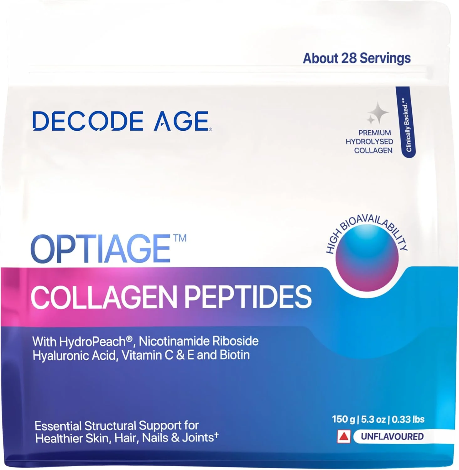 مکمل کلاژن دکود ایج آپتی ایج | پشتیبانی از سلامت مو، پوست، استخوان و مفاصل | کلاژن هیدرولیز شده نوع 1، هیدروپیچ، NR، ویتامین C و E، اسید هیالورونیک، بیوتین | 150 گرم، 28 سروینگ مکمل کلاژن دکود ایج آپتی ایج | پشتیبانی از سلامت مو، پوست، استخوان و مفاصل | کلاژن هیدرولیز شده نوع 1، هیدروپیچ، NR، ویتامین C و E، اسید هیالورونیک، بیوتین | 150 گرم، 28 سروینگ