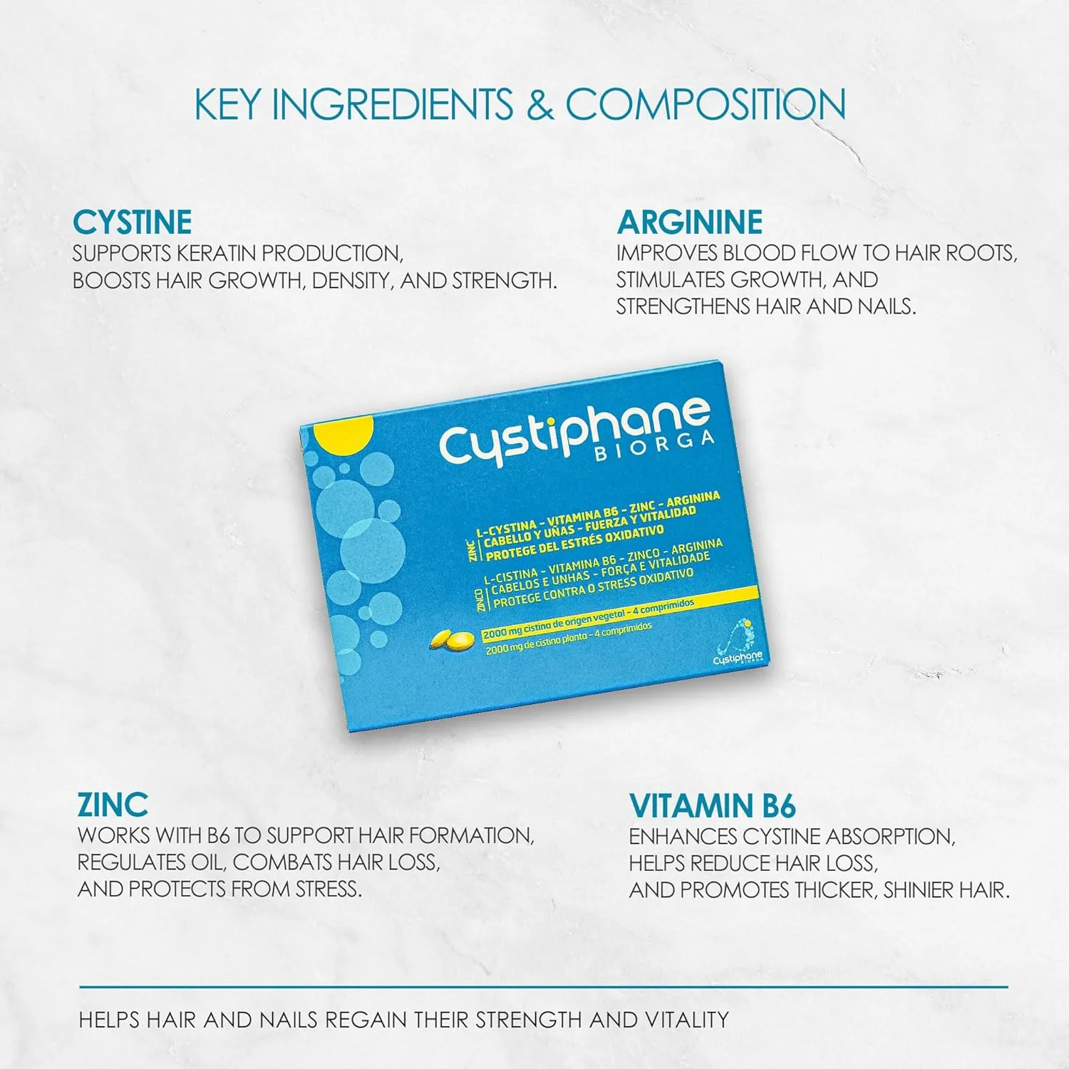 مکمل سیستین برای مو و ناخن، ۱۲۰ قرص