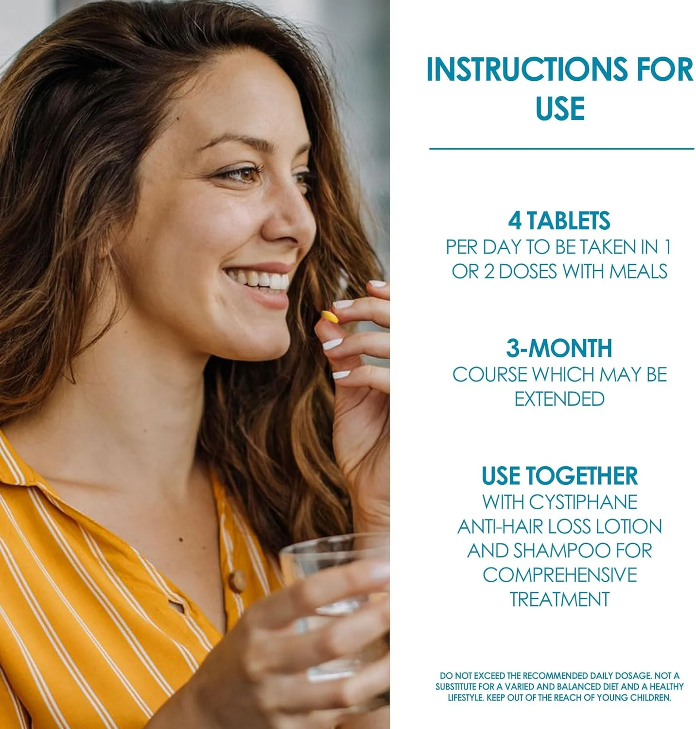 مکمل سیستین برای مو و ناخن، ۱۲۰ قرص