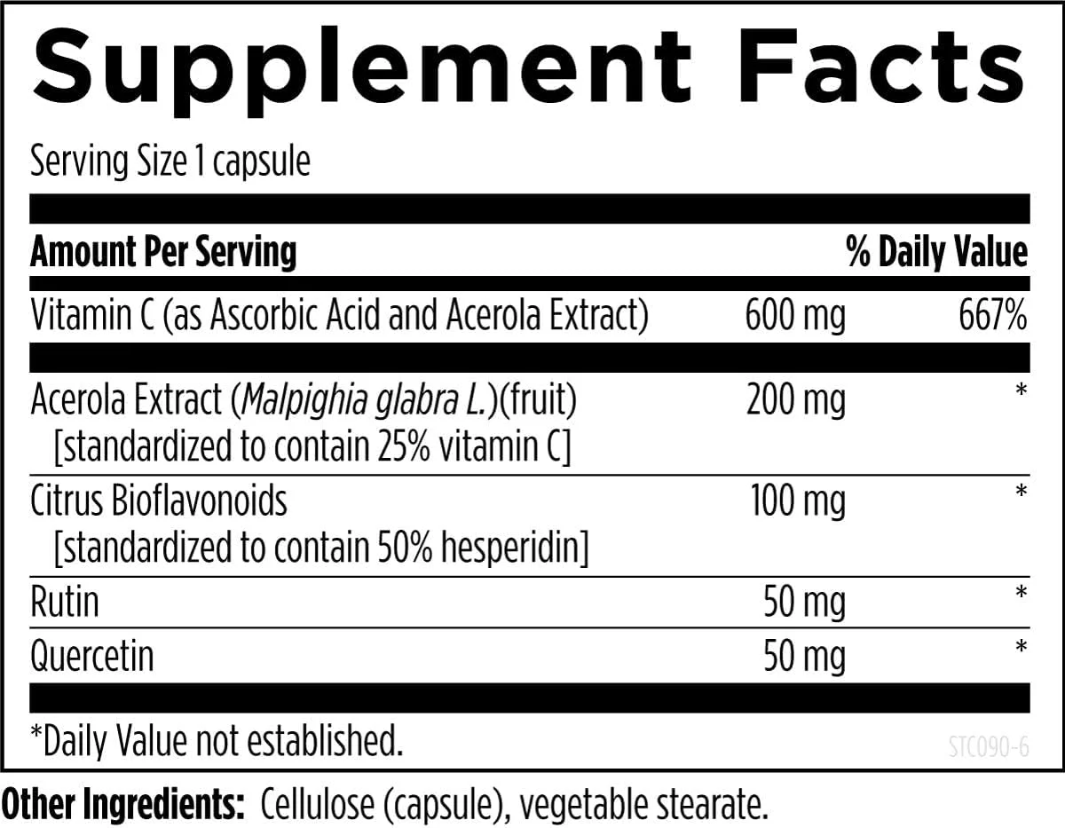کپسول های ویتامین C + بیوفلاونوئید استلار C از Designs for Health - کمپلکس ویتامین C با بیوفلاونوئیدهای مرکبات، روتین، کوئرستین - مکمل حمایت از سیستم ایمنی - وگان + غیر GMO (90 کپسول) کپسول های ویتامین C + بیوفلاونوئید استلار C از Designs for Health - کمپلکس ویتامین C با بیوفلاونوئیدهای مرکبات، روتین، کوئرستین - مکمل حمایت از سیستم ایمنی - وگان + غیر GMO (90 کپسول)