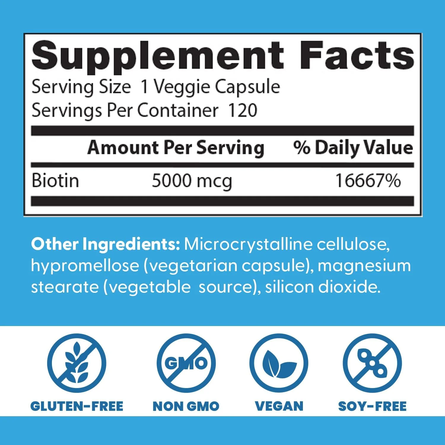 بهترین بیوتین دکتر برای پشتیبانی از مو، پوست، ناخن، افزایش انرژی، سیستم عصبی، غیر GMO، وگان، بدون گلوتن، 120 عدد