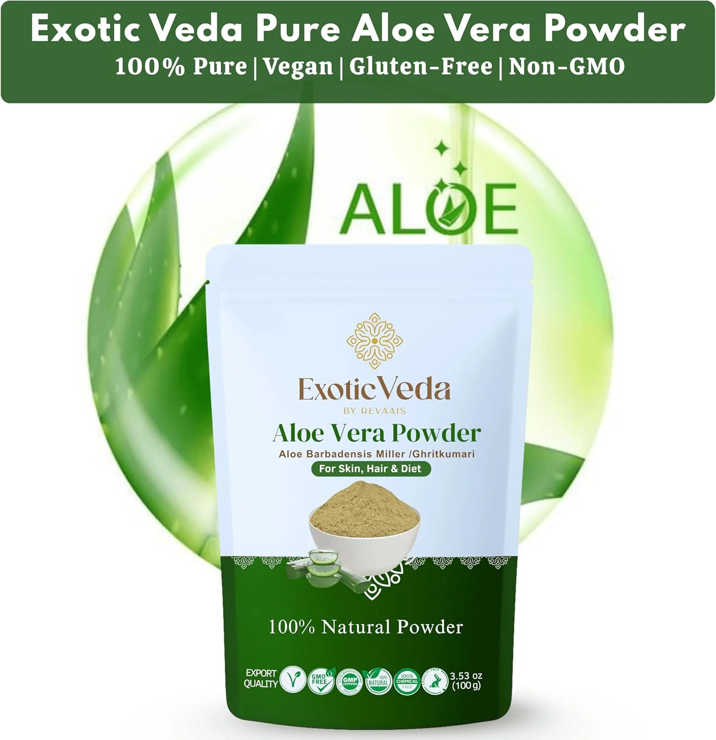 پودر آلوئه ورا ارگانیک - پودر آلوئه ممتاز برای مراقبت از مو، پوست و ماسک صورت - آب آلوئه ورا خالص، پودر آملا و پودر چریش برای رشد مو پودر آلوئه ورا ارگانیک - پودر آلوئه ممتاز برای مراقبت از مو، پوست و ماسک صورت - آب آلوئه ورا خالص، پودر آملا و پودر چریش برای رشد مو