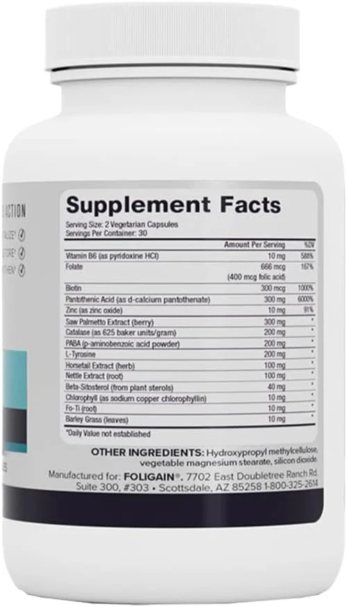 مکمل احیا کننده رنگ مو فولیگن برای موهای سفید، مکمل موی سالم، مکمل بیوتین، 60 عدد مکمل احیا کننده رنگ مو فولیگن برای موهای سفید، مکمل موی سالم، مکمل بیوتین، 60 عدد