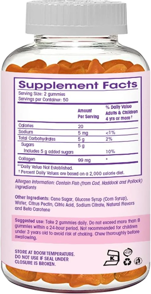 مکمل فلامینگو - پاستیل کلاژن هیدرولیز شده نوع I و III | کوشر و حلال، بدون ژلاتین، غیر GMO | تقویت مو، پوست، ناخن و مراقبت از مفاصل | طعم استوایی | 100 عدد مکمل فلامینگو - پاستیل کلاژن هیدرولیز شده نوع I و III | کوشر و حلال، بدون ژلاتین، غیر GMO | تقویت مو، پوست، ناخن و مراقبت از مفاصل | طعم استوایی | 100 عدد