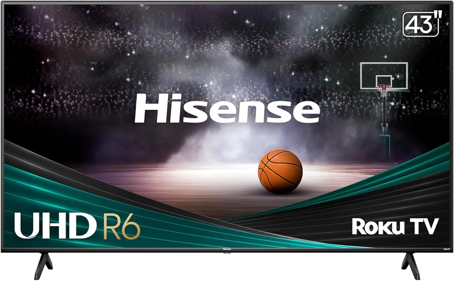 تلویزیون هوشمند 43 اینچی هایسنس سری R6 با کیفیت 4K UHD، فناوری Dolby Vision HDR و سازگاری با الکسا (مدل 43R6G)