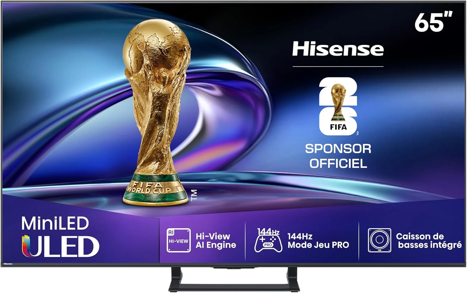 تلویزیون هوشمند 85 اینچ Hisense QLED مدل E7Q-Quantum Dot Colour، تصویر AI، Dolby Vision، Dolby Atmos، اشتراک گذاری در تلویزیون، کنترل صوتی، حالت فیلمساز، یوتیوب، نتفلیکس، دیزنی پلاس 85E7Q (نسخه 2025 امارات)