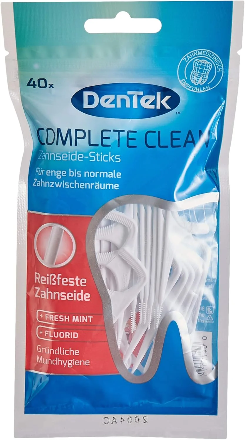نخ دندان دسته دار دنتک مدل Complete Clean بسته 40 عددی نخ دندان دسته دار دنتک مدل Complete Clean بسته 40 عددی