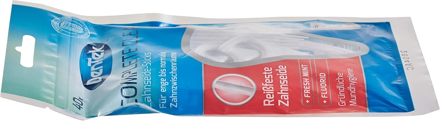 نخ دندان دسته دار دنتک مدل Complete Clean بسته 40 عددی