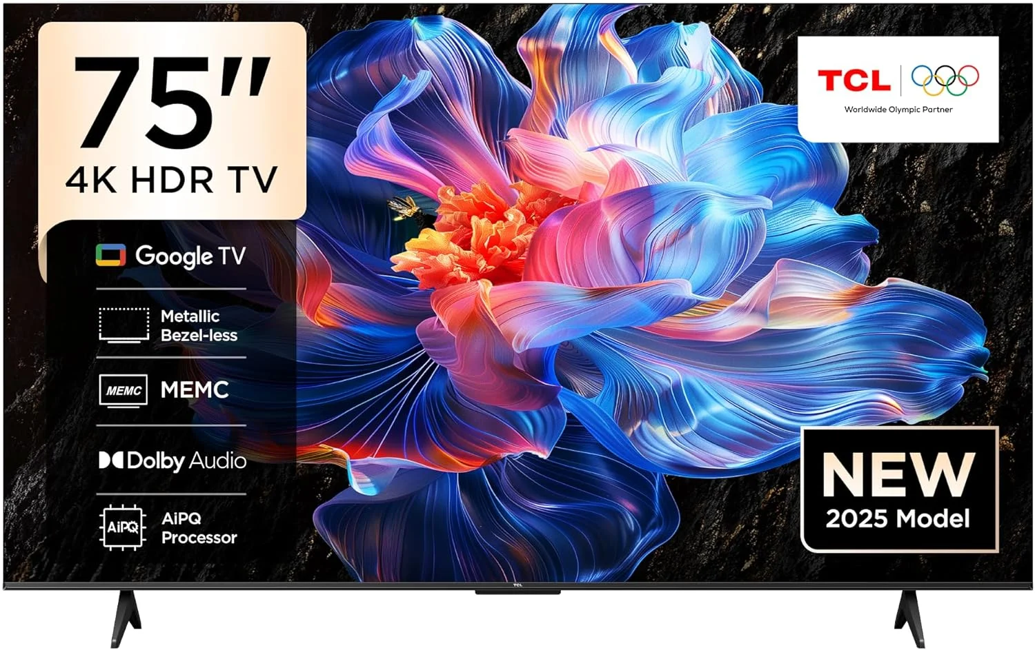 تلویزیون هوشمند 75 اینچی TCL مدل 75P6K-UK با کیفیت 4K Ultra HD و HDR، مجهز به Google TV (Dolby Audio، کنترل صوتی، سازگار با Google Assistant، Chromecast داخلی، مدل جدید 2025) تلویزیون هوشمند 75 اینچی TCL مدل 75P6K-UK با کیفیت 4K Ultra HD و HDR، مجهز به Google TV (Dolby Audio، کنترل صوتی، سازگار با Google Assistant، Chromecast داخلی، مدل جدید 2025)