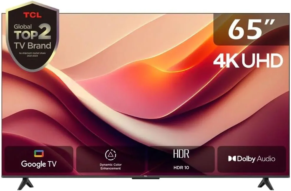 تلویزیون هوشمند ال ای دی 65 اینچ TCL 4K Ultra HD با Google TV، HDR10، Dolby Audio، کنترل صوتی، تقویت رنگ پویا، بدون قاب فلزی، اتصال بلوتوث و Wi-Fi | (مدل 65P69B - 2024) تلویزیون هوشمند ال ای دی 65 اینچ TCL 4K Ultra HD با Google TV، HDR10، Dolby Audio، کنترل صوتی، تقویت رنگ پویا، بدون قاب فلزی، اتصال بلوتوث و Wi-Fi | (مدل 65P69B - 2024)