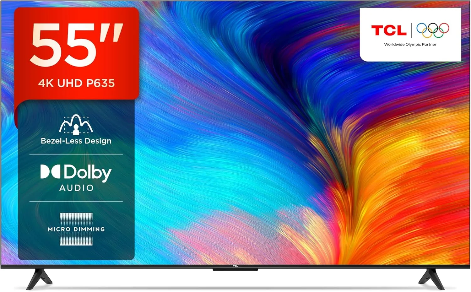 تلویزیون هوشمند ال ای دی 55 اینچی TCL مدل 55P635 با کیفیت 4K Ultra HD و طراحی بدون حاشیه (مشکی) تلویزیون هوشمند ال ای دی 55 اینچی TCL مدل 55P635 با کیفیت 4K Ultra HD و طراحی بدون حاشیه (مشکی)