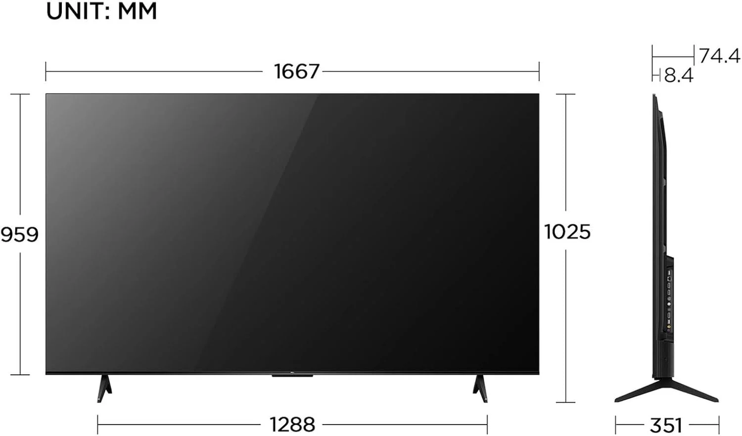 تلویزیون 75 اینچ TCL 4K UHD DHR 10 با صفحه نمایش T و طراحی بدون حاشیه فلزی Google TV - مدل 75P69B (مدل 2024) تلویزیون 75 اینچ TCL 4K UHD DHR 10 با صفحه نمایش T و طراحی بدون حاشیه فلزی Google TV - مدل 75P69B (مدل 2024)