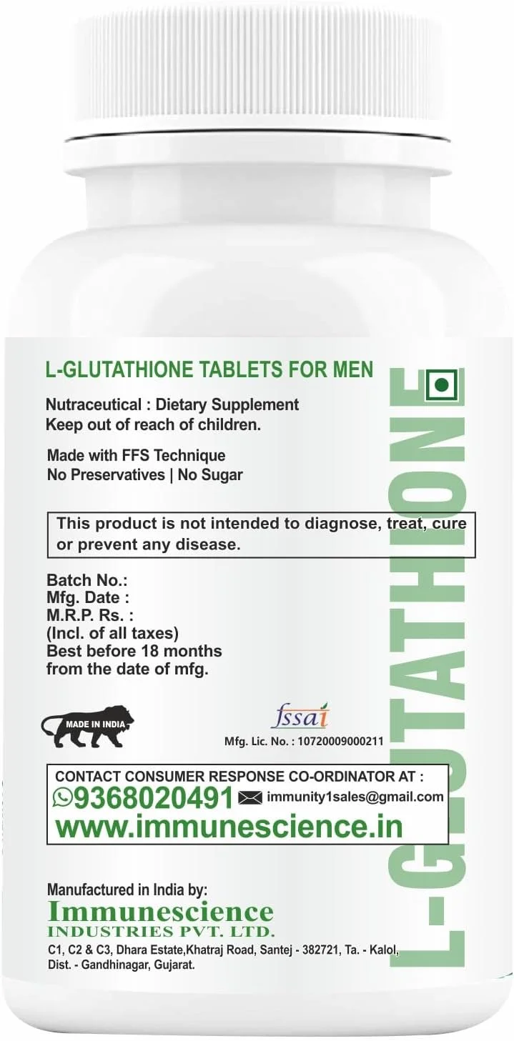 قرص گلوتاتیون HXN 1000 میلی گرم با ال-گلوتاتیون، ویتامین C، E، هیالورونیک، بیوتین، مکمل کلاژن ساز برای حمایت از درخشش سالم و جوان و روشن کننده پوست برای آقایان - 60 عدد (بسته بدون کپسول 1)