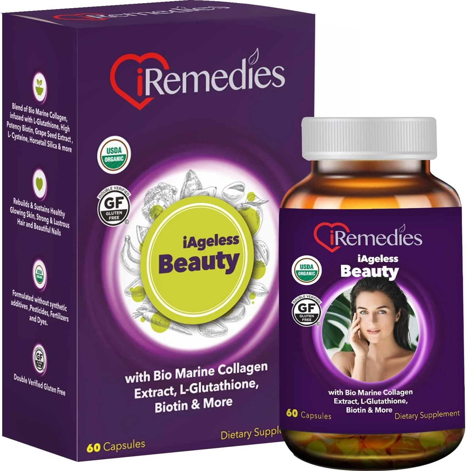 آی رمدیز، فرمول زیبایی بی انتها برای پوست، مو و ناخن حاوی کلاژن دریایی، گلوتاتیون، بیوتین، ویتامین C، E، B6 و ALA، اسید هیالورونیک، انگور فرنگی، گوجی بری و بسیاری مواد دیگر... آی رمدیز، فرمول زیبایی بی انتها برای پوست، مو و ناخن حاوی کلاژن دریایی، گلوتاتیون، بیوتین، ویتامین C، E، B6 و ALA، اسید هیالورونیک، انگور فرنگی، گوجی بری و بسیاری مواد دیگر...