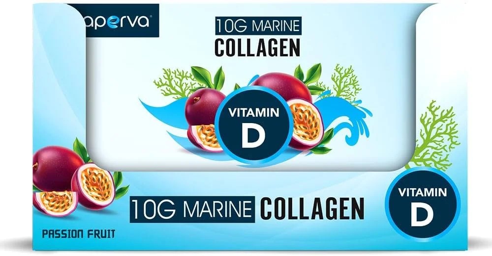 لاپروا کلاژن 10 گرم کلاژن دریایی - روشن کننده و صاف کننده رنگ پوست، پشتیبانی از سلامت مفاصل و تقویت کننده سیستم ایمنی (پشن فروت، جعبه 12 عددی)