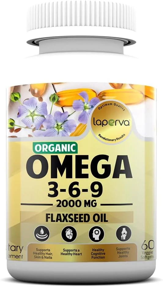 لاپروا امگا 3-6-9 ارگانیک، 60 سافت ژل گیاهی، 2000 میلی گرم، تقویت سلامت قلب و عروق، تقویت سلامت پوست، مو و ناخن، سلامت مفاصل لاپروا امگا 3-6-9 ارگانیک، 60 سافت ژل گیاهی، 2000 میلی گرم، تقویت سلامت قلب و عروق، تقویت سلامت پوست، مو و ناخن، سلامت مفاصل