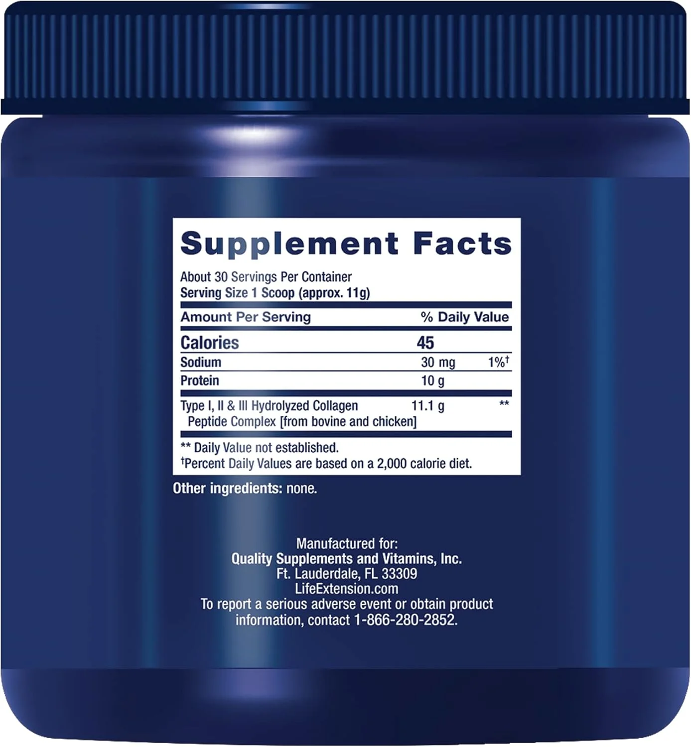 پپتیدهای کلاژن لایف اکستنشن برای پوست و مفاصل، انواع کلاژن I، II و III در پودری با قابلیت ترکیب آسان، بدون گلوتن، غیر GMO، وزن خالص 343 گرم