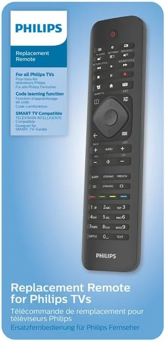 ریموت کنترل فیلیپس مدل SRP4000/10، ریموت کنترل یونیورسال تلویزیون فیلیپس، مشکی