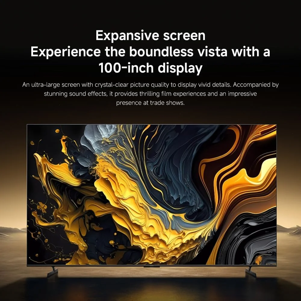 تلویزیون شیائومی مکس 100 2025 | نمایشگر فوقالعاده بزرگ 4K | نمایشگر کوانتوم دات | نرخ تازهسازی 144 هرتز، Dolby Vision® | Dolby Atmos®¹ | پردازنده هوش مصنوعی | Google TV™³ تلویزیون شیائومی مکس 100 2025 | نمایشگر فوقالعاده بزرگ 4K | نمایشگر کوانتوم دات | نرخ تازهسازی 144 هرتز، Dolby Vision® | Dolby Atmos®¹ | پردازنده هوش مصنوعی | Google TV™³