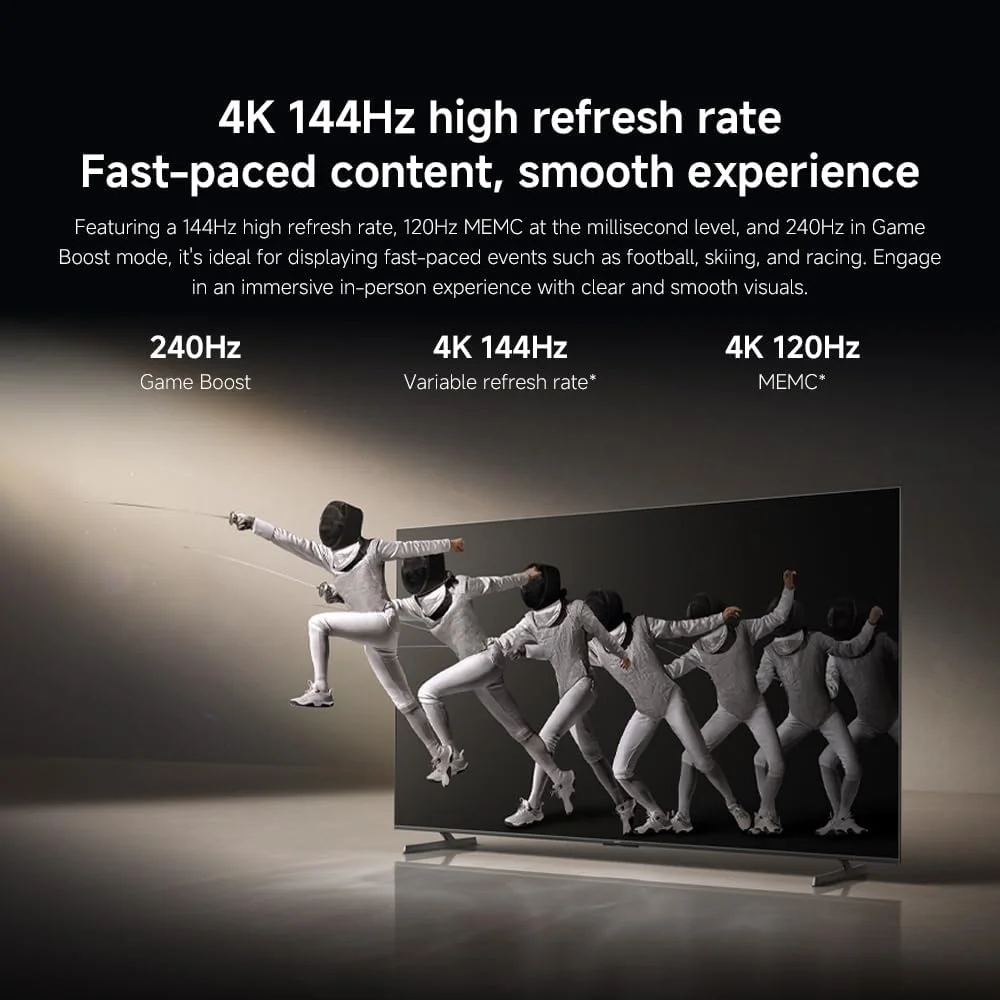 تلویزیون شیائومی مکس 100 2025 | نمایشگر فوقالعاده بزرگ 4K | نمایشگر کوانتوم دات | نرخ تازهسازی 144 هرتز، Dolby Vision® | Dolby Atmos®¹ | پردازنده هوش مصنوعی | Google TV™³ تلویزیون شیائومی مکس 100 2025 | نمایشگر فوقالعاده بزرگ 4K | نمایشگر کوانتوم دات | نرخ تازهسازی 144 هرتز، Dolby Vision® | Dolby Atmos®¹ | پردازنده هوش مصنوعی | Google TV™³