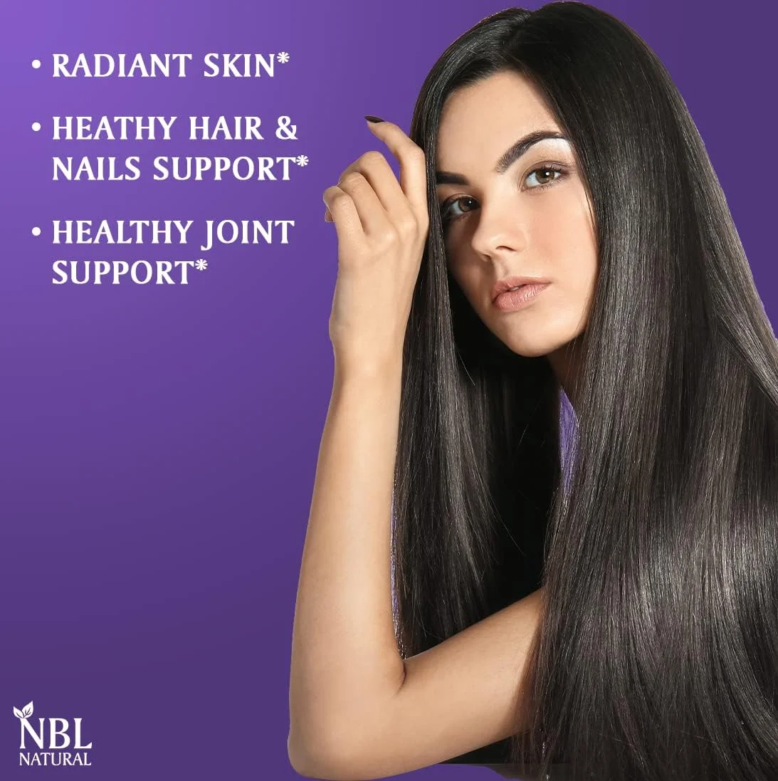 پودر پپتیدهای سوپر کلاژن طبیعی NBL نوع I و III بدون طعم 200 گرم مکمل برای پوست، مو، ناخن های سالم و پشتیبانی از مفاصل | فرمول ضد پیری برای مفاصل و مکمل زیبایی سوپر کلاژن