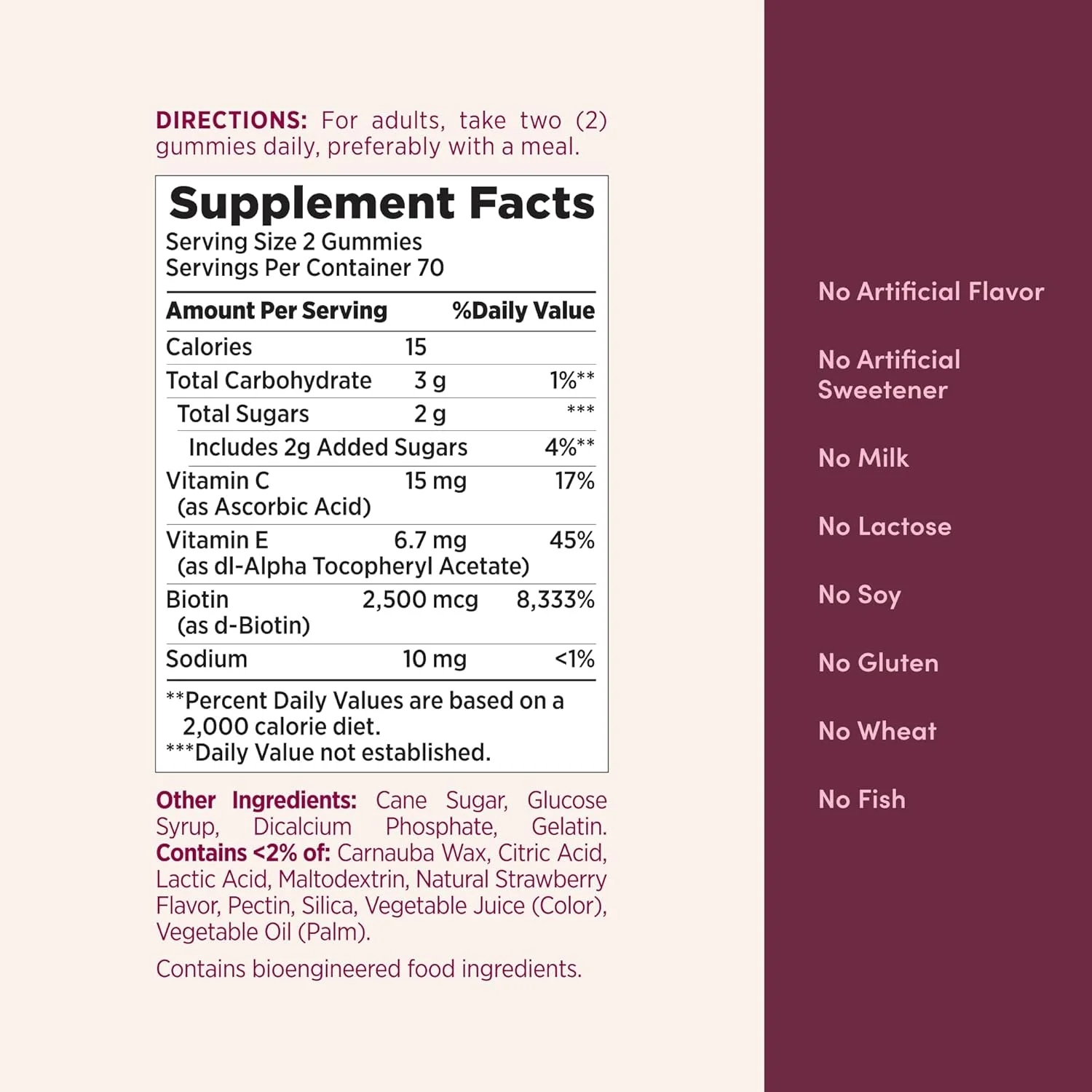 مکمل ویتامین پاستیلی مو، پوست و ناخن Nature's Bounty با بیوتین، طعم توت فرنگی، پشتیبانی از سلامت مو، پوست و ناخن برای بانوان، 2500 میکروگرم، 140 عدد، 70 سروینگ مکمل ویتامین پاستیلی مو، پوست و ناخن Nature's Bounty با بیوتین، طعم توت فرنگی، پشتیبانی از سلامت مو، پوست و ناخن برای بانوان، 2500 میکروگرم، 140 عدد، 70 سروینگ