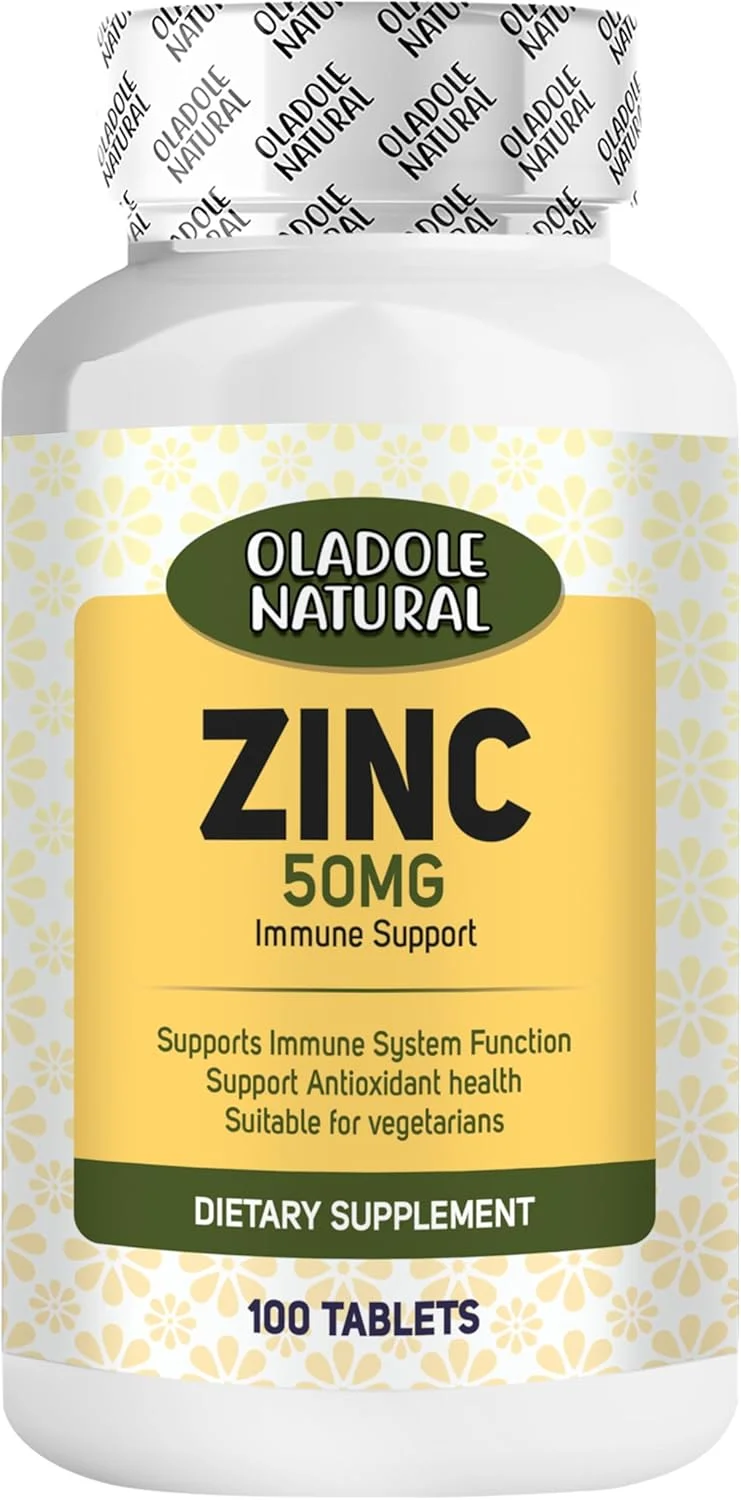 اولادول زینک کلاته طبیعی 50 میلی گرم - 100 قرص | پشتیبانی از سیستم ایمنی، سلامت پوست، پشتیبانی از سلامت شناختی، متابولیسم انرژی، آنتی اکسیدان قوی | فرمول با جذب بالا | غیر GMO، بدون گلوتن اولادول زینک کلاته طبیعی 50 میلی گرم - 100 قرص | پشتیبانی از سیستم ایمنی، سلامت پوست، پشتیبانی از سلامت شناختی، متابولیسم انرژی، آنتی اکسیدان قوی | فرمول با جذب بالا | غیر GMO، بدون گلوتن