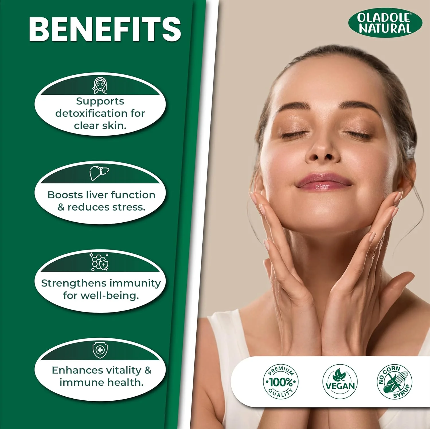 اولادول نچرال گلوتاتیون 60 کپسول | کمپلکس با ویتامین C و آلفا لیپوئیک اسید | فرمول سه گانه برای افزایش کلاژن، روشن شدن پوست، کاهش لکه های تیره و ضد پیری اولادول نچرال گلوتاتیون 60 کپسول | کمپلکس با ویتامین C و آلفا لیپوئیک اسید | فرمول سه گانه برای افزایش کلاژن، روشن شدن پوست، کاهش لکه های تیره و ضد پیری