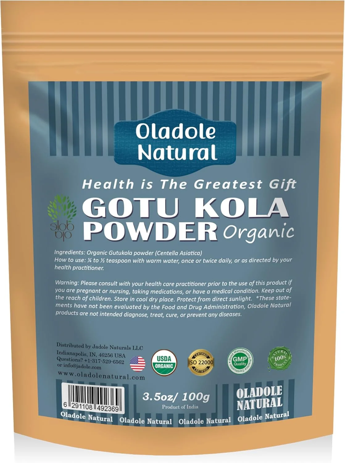 پودر گوتو کولا ارگانیک طبیعی Oladole - 100 گرم | پشتیبانی از سلامت مغز، مفاصل، رشد مو، ترویج پوست شفاف و درخشان، افزایش جریان خون، کاهش استرس و اضطراب | 100% خالص و طبیعی پودر گوتو کولا ارگانیک طبیعی Oladole - 100 گرم | پشتیبانی از سلامت مغز، مفاصل، رشد مو، ترویج پوست شفاف و درخشان، افزایش جریان خون، کاهش استرس و اضطراب | 100% خالص و طبیعی