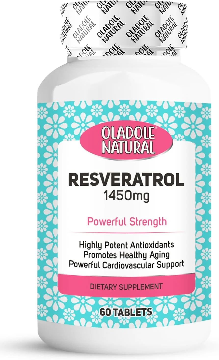 اولادول نچرال رسوراترول - 1450 میلی گرم (60 قرص) | آنتی اکسیدان قوی، پشتیبانی از سلامت قلب، سیستم ایمنی، افزایش انرژی، درخشندگی پوست و شادابی مفاصل | غیر GMO، بدون گلوتن اولادول نچرال رسوراترول - 1450 میلی گرم (60 قرص) | آنتی اکسیدان قوی، پشتیبانی از سلامت قلب، سیستم ایمنی، افزایش انرژی، درخشندگی پوست و شادابی مفاصل | غیر GMO، بدون گلوتن