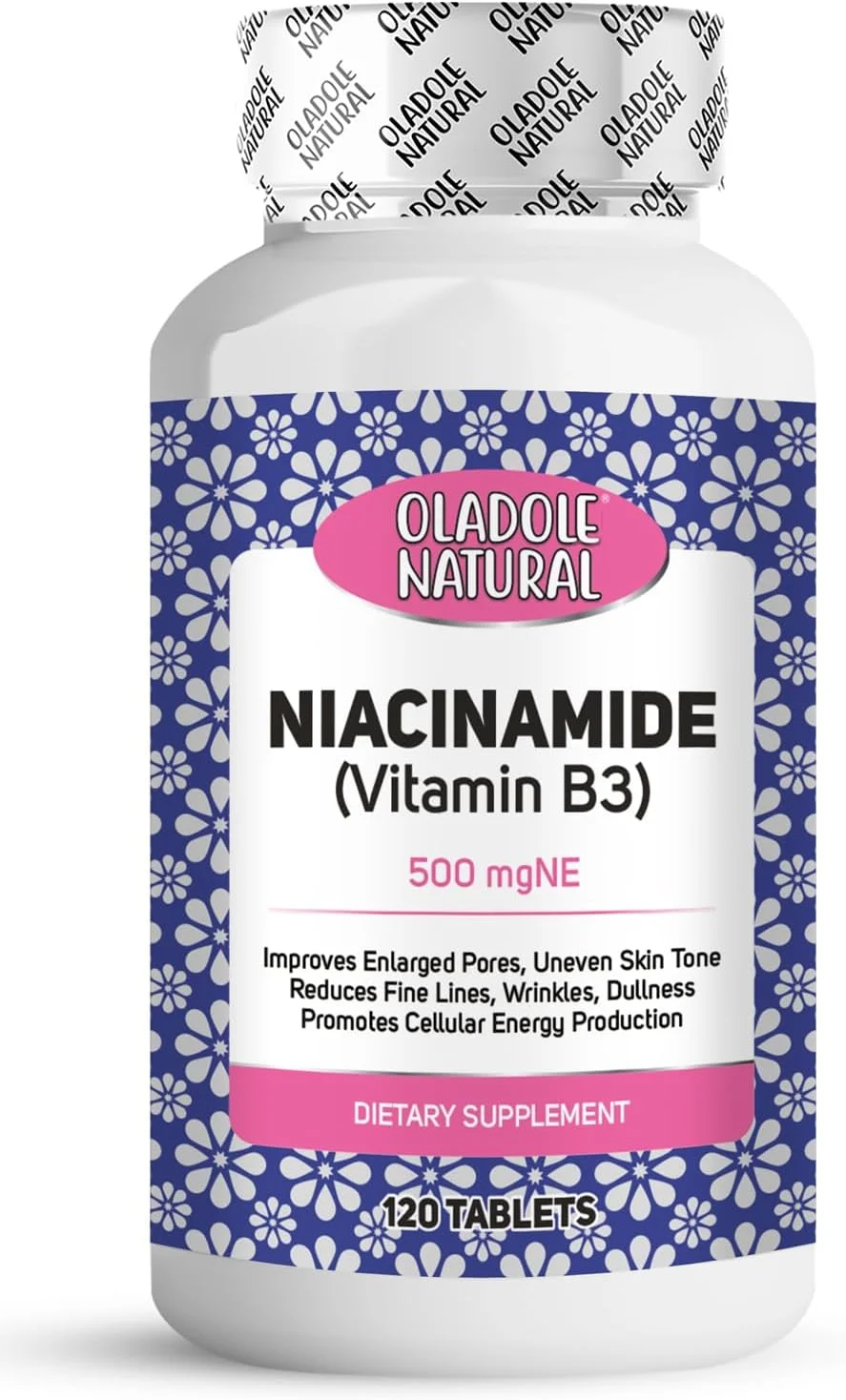قرص نیاسینامید طبیعی اولادل (ویتامین ب3) 500 میلی گرم (120 عدد) | برای سلامت پوست، افزایش انرژی، پشتیبانی از متابولیسم، ارتقاء سلامت سلولی، آنتی اکسیدان قوی | غیر GMO، بدون گلوتن قرص نیاسینامید طبیعی اولادل (ویتامین ب3) 500 میلی گرم (120 عدد) | برای سلامت پوست، افزایش انرژی، پشتیبانی از متابولیسم، ارتقاء سلامت سلولی، آنتی اکسیدان قوی | غیر GMO، بدون گلوتن