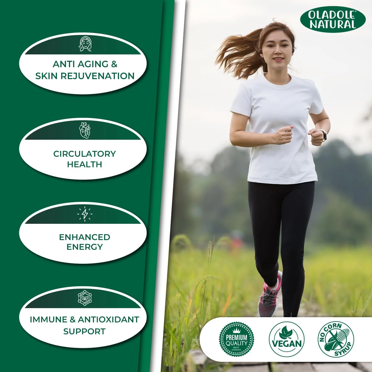 اولادول نچرال رسوراترول - 1450 میلی گرم (60 قرص) | آنتی اکسیدان قوی، پشتیبانی از سلامت قلب، سیستم ایمنی، افزایش انرژی، درخشندگی پوست و شادابی مفاصل | غیر GMO، بدون گلوتن اولادول نچرال رسوراترول - 1450 میلی گرم (60 قرص) | آنتی اکسیدان قوی، پشتیبانی از سلامت قلب، سیستم ایمنی، افزایش انرژی، درخشندگی پوست و شادابی مفاصل | غیر GMO، بدون گلوتن