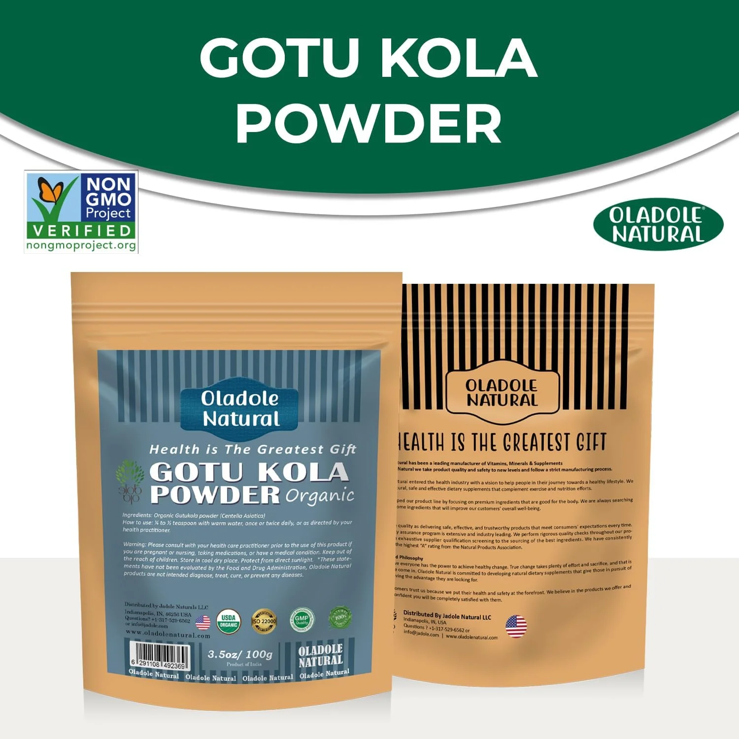 پودر گوتو کولا ارگانیک طبیعی Oladole - 100 گرم | پشتیبانی از سلامت مغز، مفاصل، رشد مو، ترویج پوست شفاف و درخشان، افزایش جریان خون، کاهش استرس و اضطراب | 100% خالص و طبیعی پودر گوتو کولا ارگانیک طبیعی Oladole - 100 گرم | پشتیبانی از سلامت مغز، مفاصل، رشد مو، ترویج پوست شفاف و درخشان، افزایش جریان خون، کاهش استرس و اضطراب | 100% خالص و طبیعی