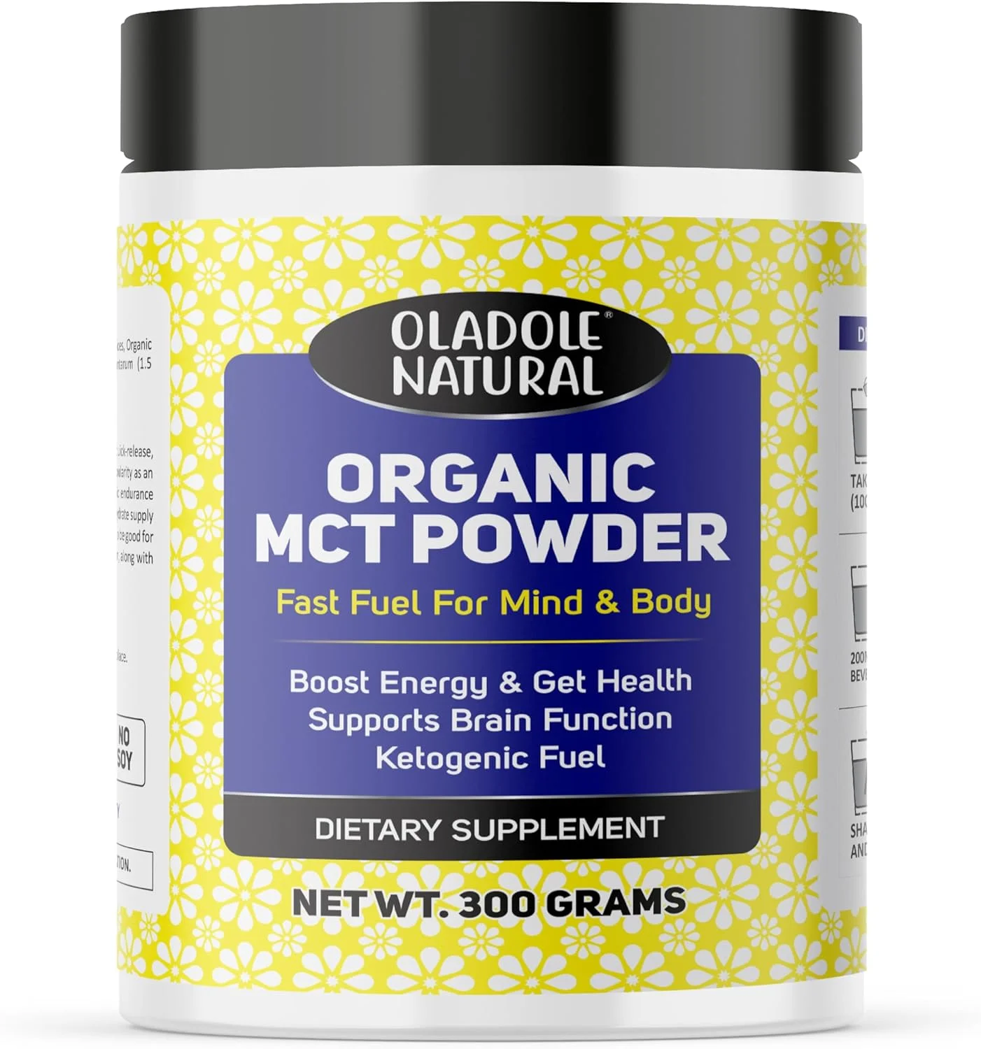 پودر MCT طبیعی و ارگانیک اولادول - 300 گرم | تری گلیسیریدهای زنجیره متوسط نارگیل برای رژیم کتوژنیک | افزایش انرژی، تمرکز ذهنی، سلامت مو و سلول های پوست | غیر GMO، بدون گلوتن، بدون لبنیات پودر MCT طبیعی و ارگانیک اولادول - 300 گرم | تری گلیسیریدهای زنجیره متوسط نارگیل برای رژیم کتوژنیک | افزایش انرژی، تمرکز ذهنی، سلامت مو و سلول های پوست | غیر GMO، بدون گلوتن، بدون لبنیات