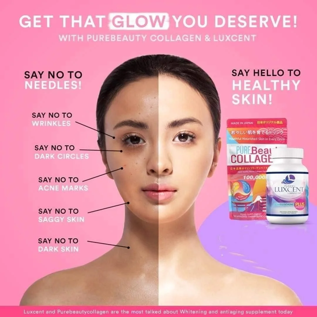 مجموعه کپسول های کلاژن Pure Beauty و گلوتاتیون Lux-cent، ساخت و فرموله شده در ژاپن - تامین یک ماه مجموعه کپسول های کلاژن Pure Beauty و گلوتاتیون Lux-cent، ساخت و فرموله شده در ژاپن - تامین یک ماه