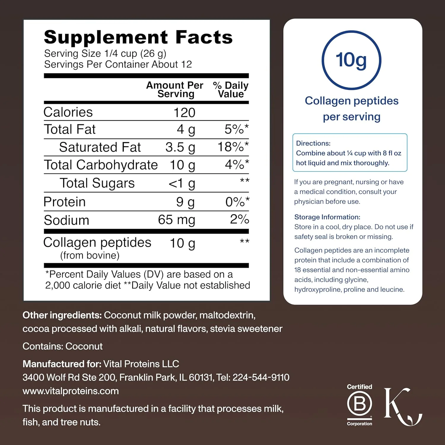 پودر کرمر قهوه کلاژن Vital Proteins، بر پایه شیر نارگیل و کم شکر، مکمل پپتیدهای کلاژن - پشتیبانی از سلامت مو، پوست، ناخن با MCT های افزایش دهنده انرژی - موکا 317 گرم پودر کرمر قهوه کلاژن Vital Proteins، بر پایه شیر نارگیل و کم شکر، مکمل پپتیدهای کلاژن - پشتیبانی از سلامت مو، پوست، ناخن با MCT های افزایش دهنده انرژی - موکا 317 گرم