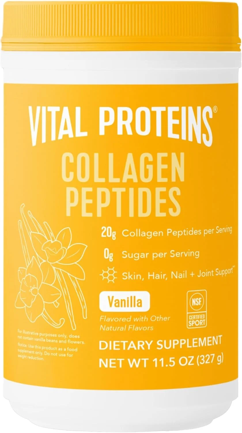 پودر پپتیدهای کلاژن Vital Proteins، کمک به حفظ سلامت مو، پوست، ناخن، استخوان ها و مفاصل - وانیلی 326 گرم پودر پپتیدهای کلاژن Vital Proteins، کمک به حفظ سلامت مو، پوست، ناخن، استخوان ها و مفاصل - وانیلی 326 گرم