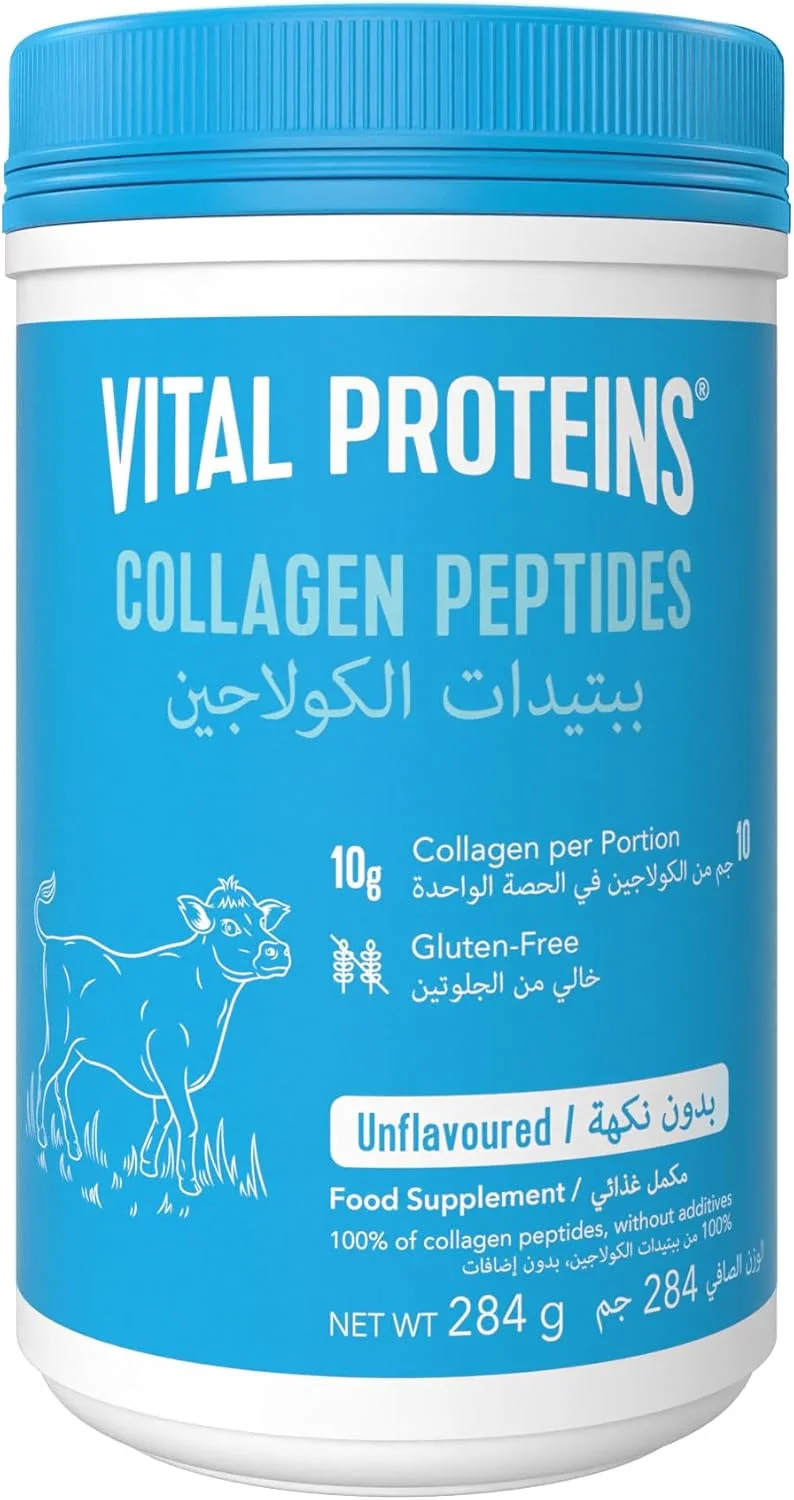 پپتیدهای کلاژن Vital Proteins، ۲۸۴ گرم، پودر مکمل غذایی بدون طعم با منشاء گاوی پپتیدهای کلاژن Vital Proteins، ۲۸۴ گرم، پودر مکمل غذایی بدون طعم با منشاء گاوی