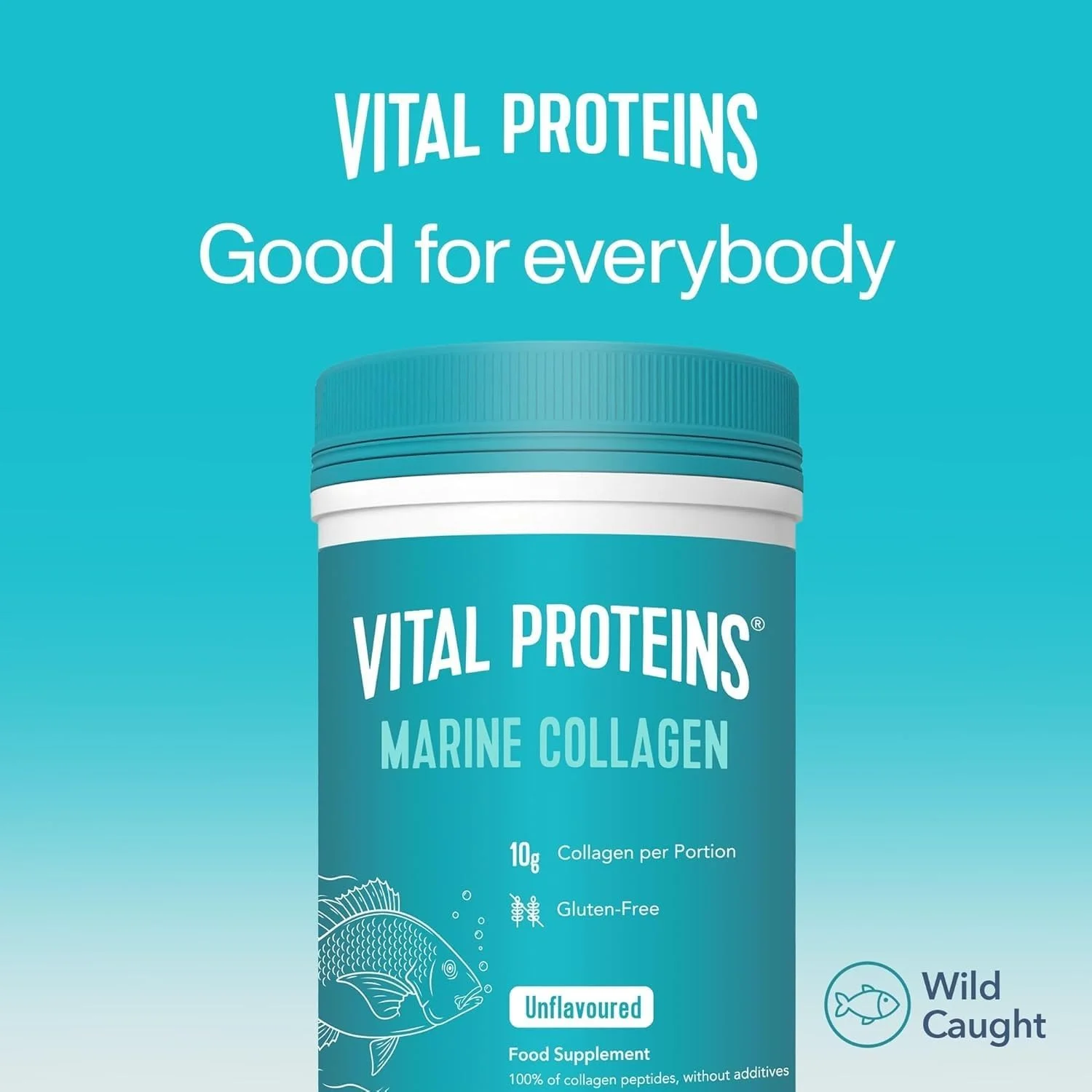 پودر مکمل غذایی کلاژن دریایی ویتال پروتئینز، 221 گرم، بدون طعم، تهیه شده از ماهی
