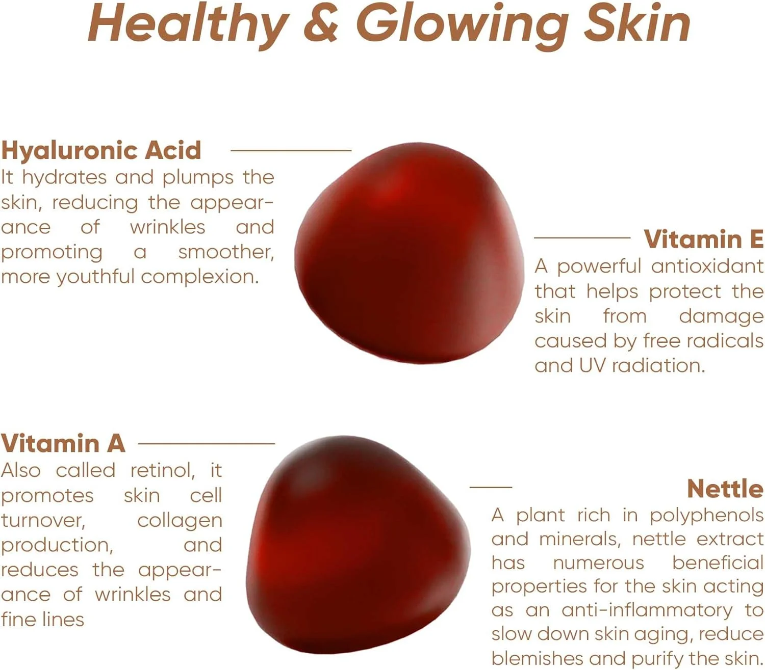 پاستیل ویتامین پوست، برای پوست سالم تر، درخشان، شفاف، مواد ضد پیری، بدون شکر، گیاهی، طعم بلوبری (60 عدد) پاستیل ویتامین پوست، برای پوست سالم تر، درخشان، شفاف، مواد ضد پیری، بدون شکر، گیاهی، طعم بلوبری (60 عدد)