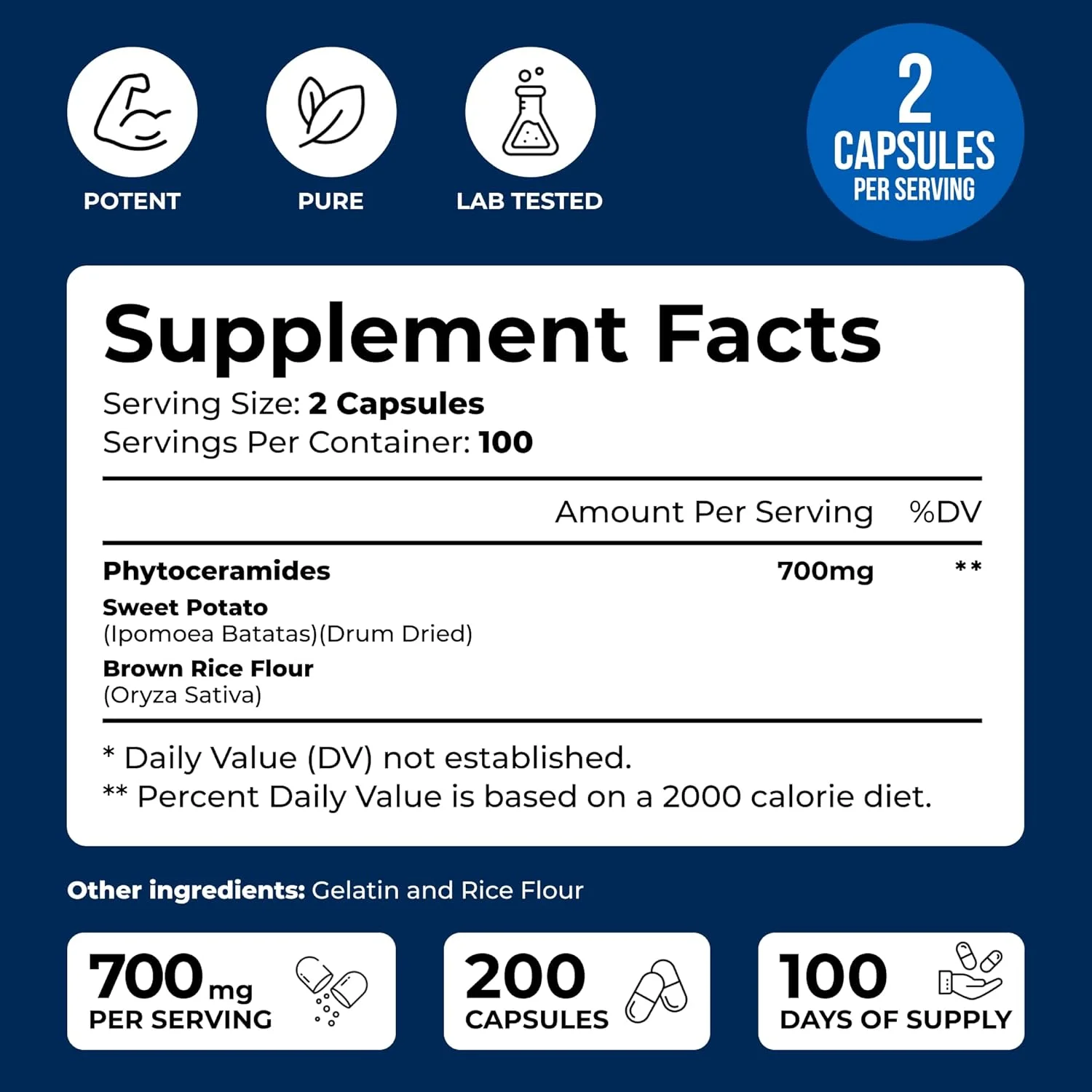 مکمل فیتوسرامیدز 700 میلی گرمی We Like Vitamins - 200 کپسول، کاملا طبیعی، بدون گندم و گیاهی - مکمل فیتوسرامید - 700 میلی گرم در هر وعده - آبرسانی، ترمیم و جوانسازی پوست.
