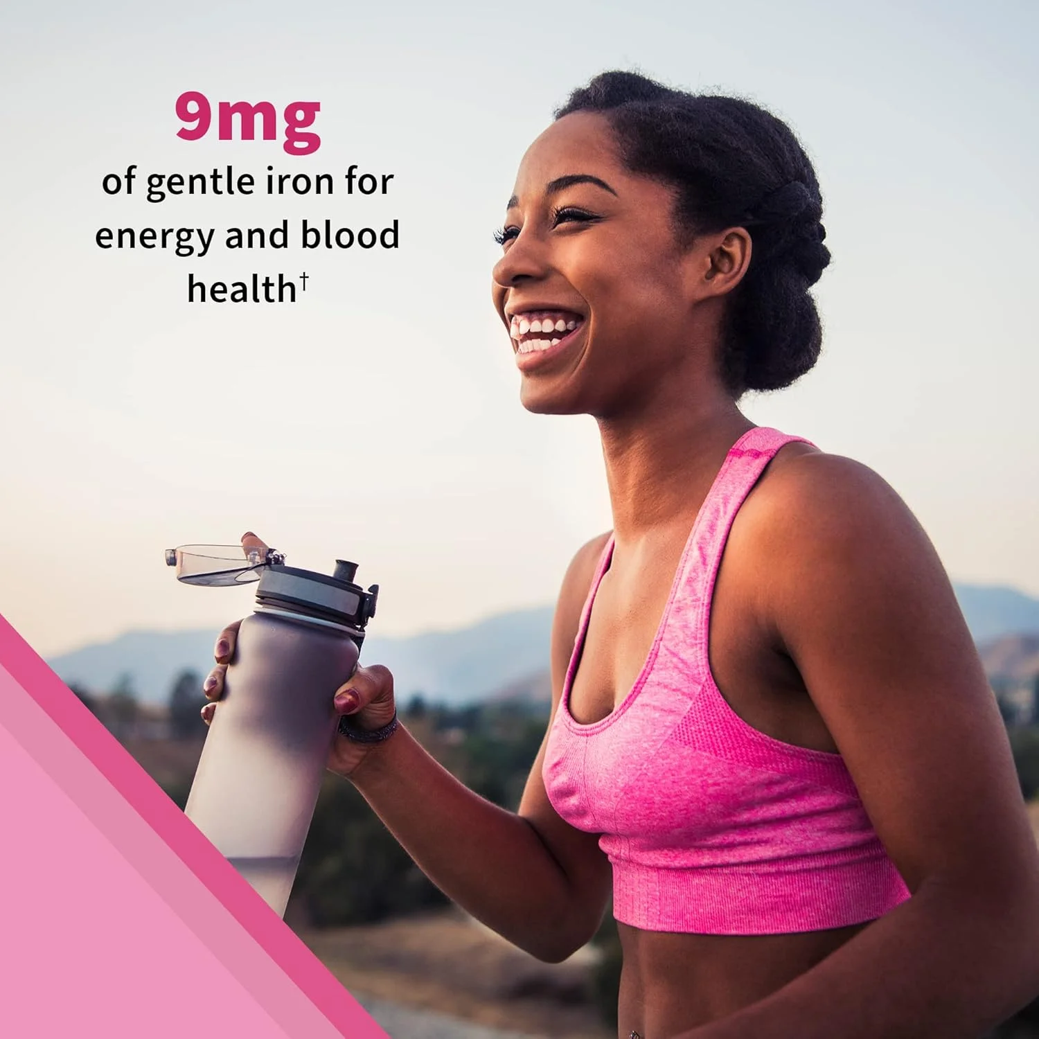 پاستیل مولتی ویتامین بانوان حاوی آهن: فولات، بیوتین، ویتامین D3 و B12 برای مو، پوست و ناخن + پروبیوتیک برای سلامت سیستم ایمنی و گوارش، فاقد GMO و گلوتن، 90 پاستیل با طعم گیلاس، مناسب برای 30 روز