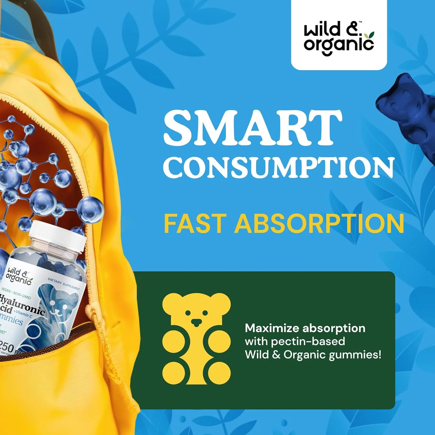 پاستیل های اسید هیالورونیک ارگانیک و طبیعی با ویتامین C - پشتیبانی از آبرسانی پوست برای درخشش طبیعی، کاهش چروک و لک - مکمل HA خالص با فرمول سلامت مو، ناخن، استخوان و مفاصل - 60 عدد پاستیل های اسید هیالورونیک ارگانیک و طبیعی با ویتامین C - پشتیبانی از آبرسانی پوست برای درخشش طبیعی، کاهش چروک و لک - مکمل HA خالص با فرمول سلامت مو، ناخن، استخوان و مفاصل - 60 عدد